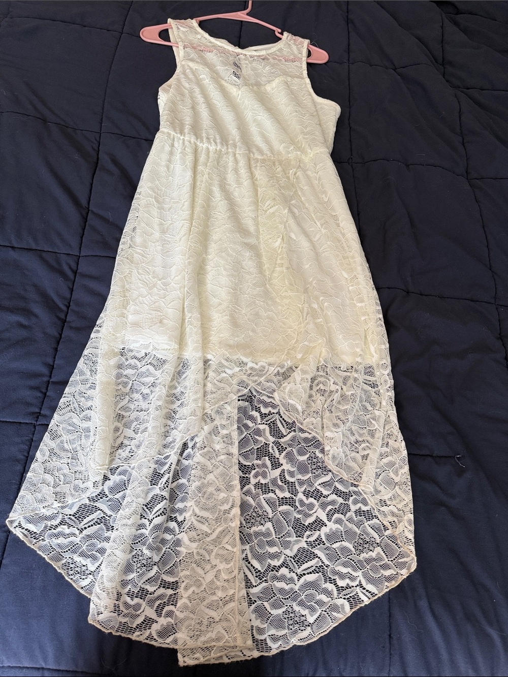 Lily Rose Cream Lace High-Low Dress